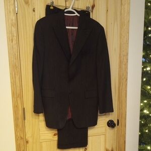 Sean John Charcoal Pinstripe Suit